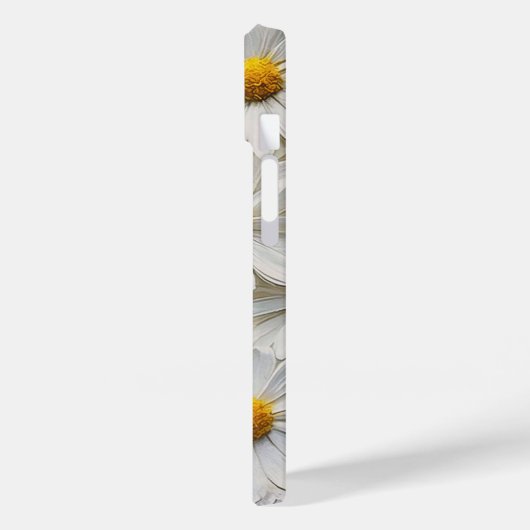 Witte margrieten over noodlijdend papier Case-Mate iPhone case (Achterkant / Links)