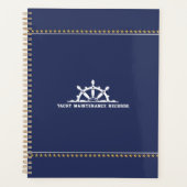 Witte Marine Blauwe Nautische Boot Wiel Gouden Ste Planner (Voorkant)