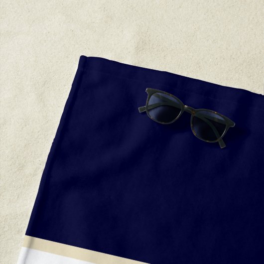 Witte Marine Blauwe Streep Beach huis of Lake huis Strandlaken (In situ)