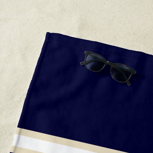 Witte Marine Blauwe Streep Beach huis of Lake huis Strandlaken (In situ)