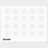 Witte Marine Moderne Minimalistische Kalligrafie T Ronde Sticker (Vel)