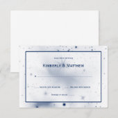 Witte marine sterren ontwerp RSVP Kaartje (Voorkant / Achterkant)