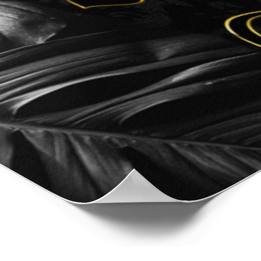 Witte marmer - Abstracte zwartwitkleuren Poster (Hoek)