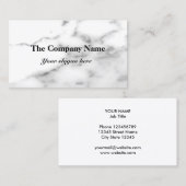 Witte marmer achtergrond visitekaartje (Voorkant / Achterkant)