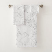 Witte marmer bad handdoek (Insitu)