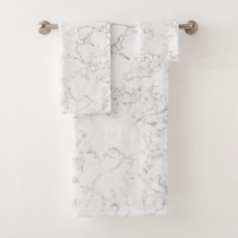 Witte marmer bad handdoek