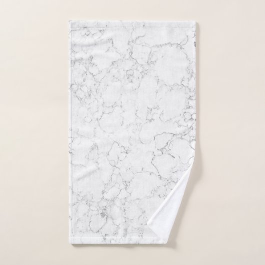 Witte marmer bad handdoek (Handdoek)