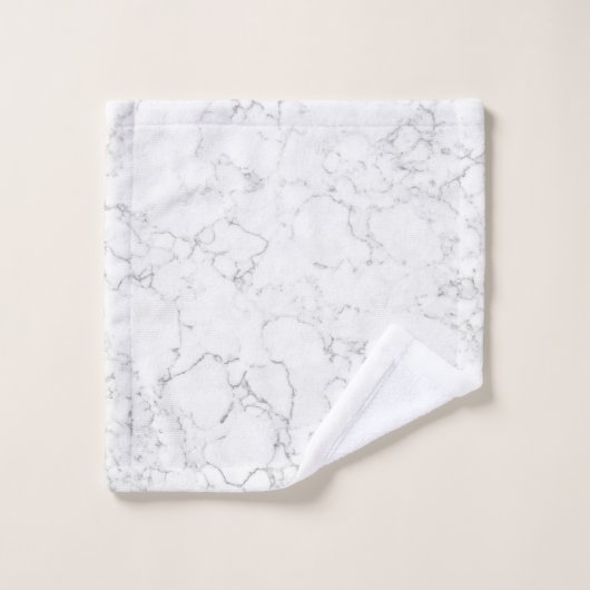 Witte marmer bad handdoek (Wasdoekje)