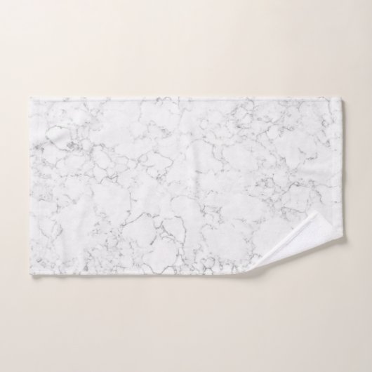 Witte marmer bad handdoek (Handdoek)