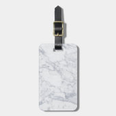 Witte Marmer Bagagelabel (Voorkant verticaal)
