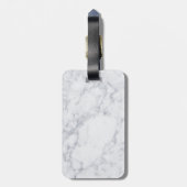 Witte Marmer Bagagelabel (Achterkant verticaal)
