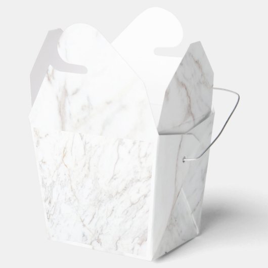 Witte marmer bedankdoosjes (Geopend)