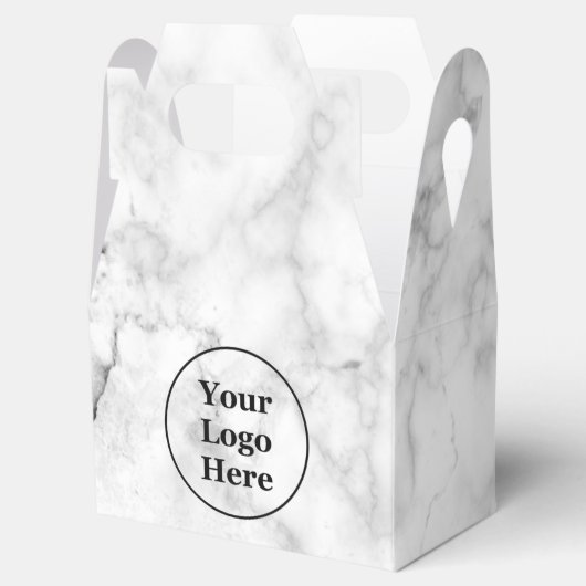 Witte marmer bedankdoosjes (Geopend)