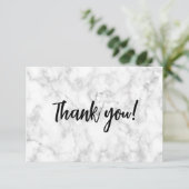Witte marmer bedankkaart (Staand voorkant)