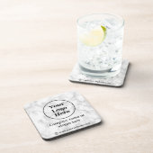 Witte marmer bier onderzetter (Rechterzijde)