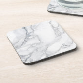 Witte marmer bier onderzetter (Linkerzijde)