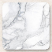 Witte marmer bier onderzetter (Voorkant)