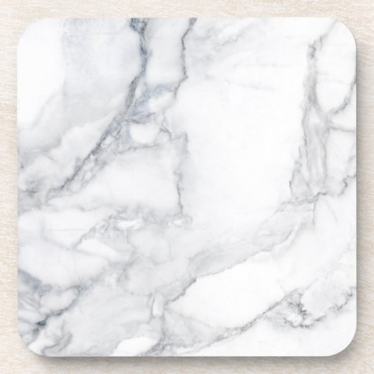 Witte marmer bier onderzetter (Voorkant)