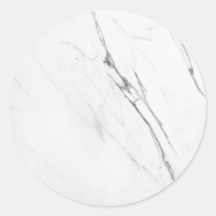 Witte marmer Blank Sjabloon Aangepast Ronde Sticker