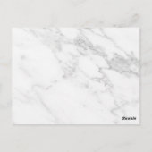 Witte marmer Briefkaart (Achterkant)