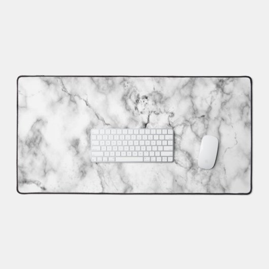 Witte marmer bureaumat (Keyboard & Muis)