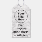 Witte marmer cadeaulabel (Voorkant)