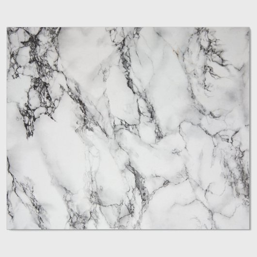 witte marmer cadeaupapier (Vlak)