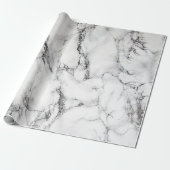 witte marmer cadeaupapier (Uitgerold)