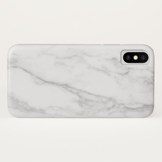 Witte marmer Case-Mate iPhone case (Achterkant (horizontaal))