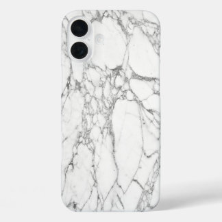 Witte marmer iPhone 16 plus hoesje