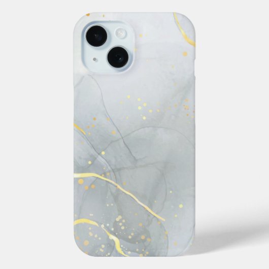 Witte marmer chique glitters Case-Mate iPhone case (Achterkant)