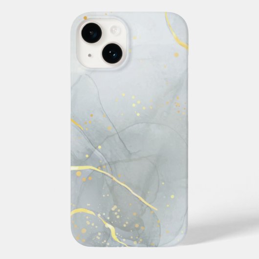 Witte marmer chique glitters Case-Mate iPhone case (Achterkant)