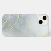 Witte marmer chique glitters Case-Mate iPhone case (Achterkant (horizontaal))