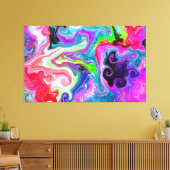 Witte marmer Colorful Marble Art Canvas Afdruk (Insitu (Woonkamer))