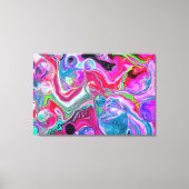 Witte marmer Colorful Marble Art Canvas Afdruk (Voorkant)