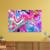 Witte marmer Colorful Marble Art Canvas Afdruk (Insitu (Woonkamer))