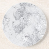 Witte marmer Deep Texure Zandsteen Onderzetter (Voorkant)