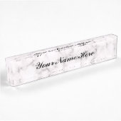 Witte marmer Desk Name bord Naambordje