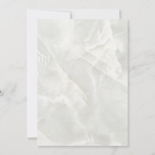 Witte marmer eerste communie uitnodiging (Achterkant)