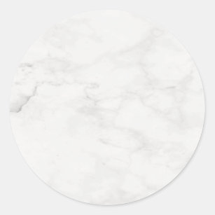 Witte marmer Elegant Blank Sjabloon Moderne Ronde Sticker