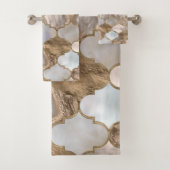 Witte marmer en goud van de Marokkaanse boomstam Bad Handdoek (Insitu)