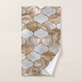 Witte marmer en goud van de Marokkaanse boomstam Bad Handdoek (Handdoek)