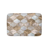 Witte marmer en goud van de Marokkaanse boomstam Badmat (Voorkant)