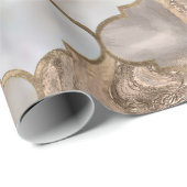 Witte marmer en goud van de Marokkaanse boomstam Cadeaupapier (Rol Hoek)