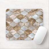 Witte marmer en goud van de Marokkaanse boomstam Muismat (Met muis)