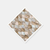 Witte marmer en goud van de Marokkaanse boomstam Servet (Hoek)