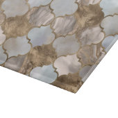 Witte marmer en goud van de Marokkaanse boomstam Snijplank (Hoek)