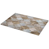 Witte marmer en goud van de Marokkaanse boomstam Snijplank (Hoek)