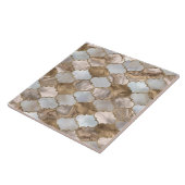 Witte marmer en goud van de Marokkaanse boomstam Tegeltje (Zijkant)