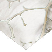 Witte marmer- en parellebstructuur korte tafelloper (Hoek)